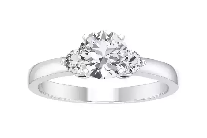 Women Wedding Engagement Three Stone Ring