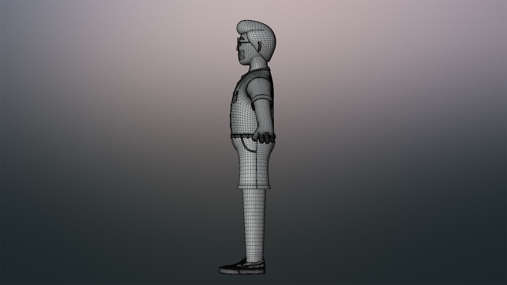 Minimal People Man Character 1005 3D model_25