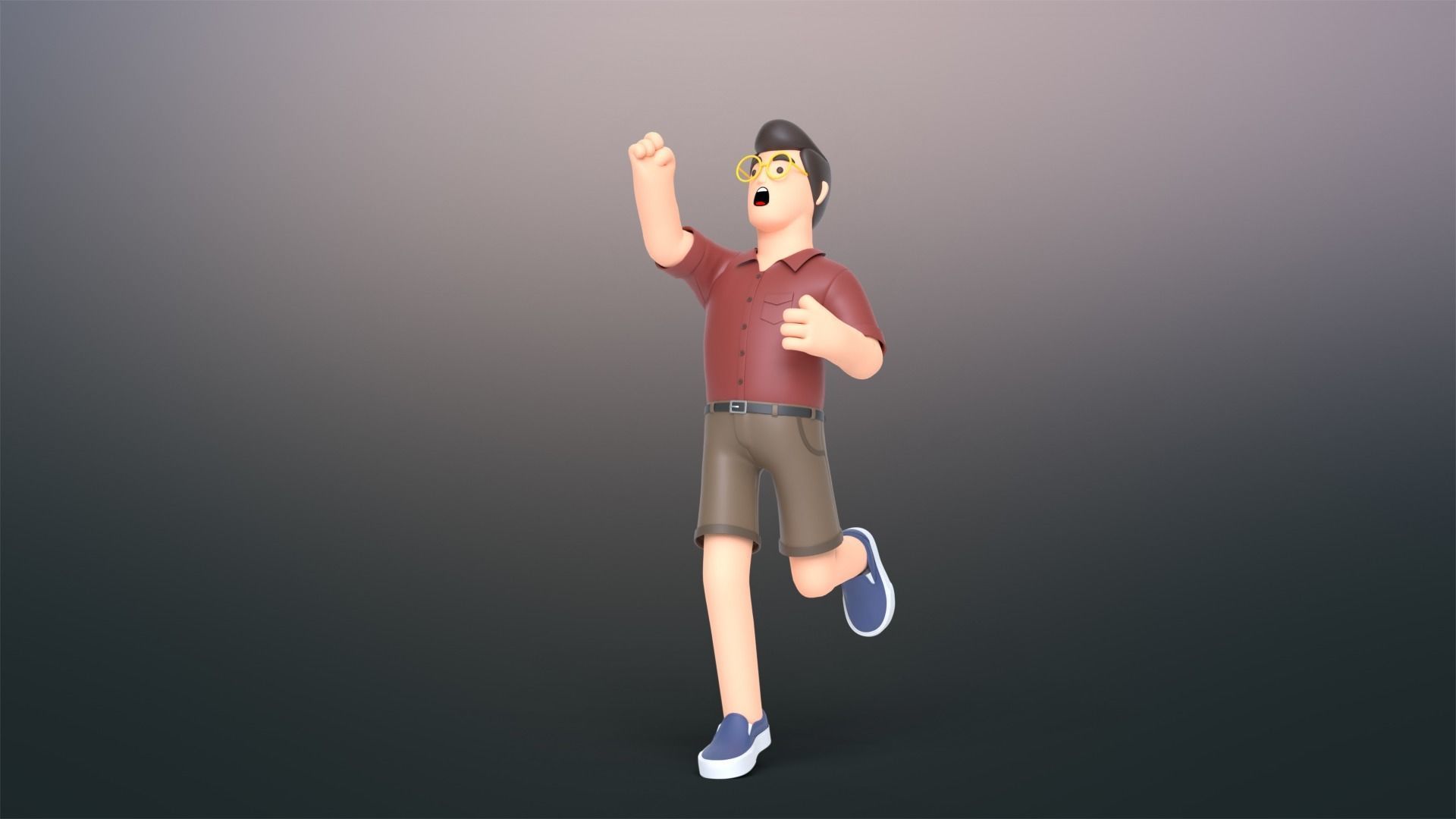 Minimal People Man Character 1005 3D model_3