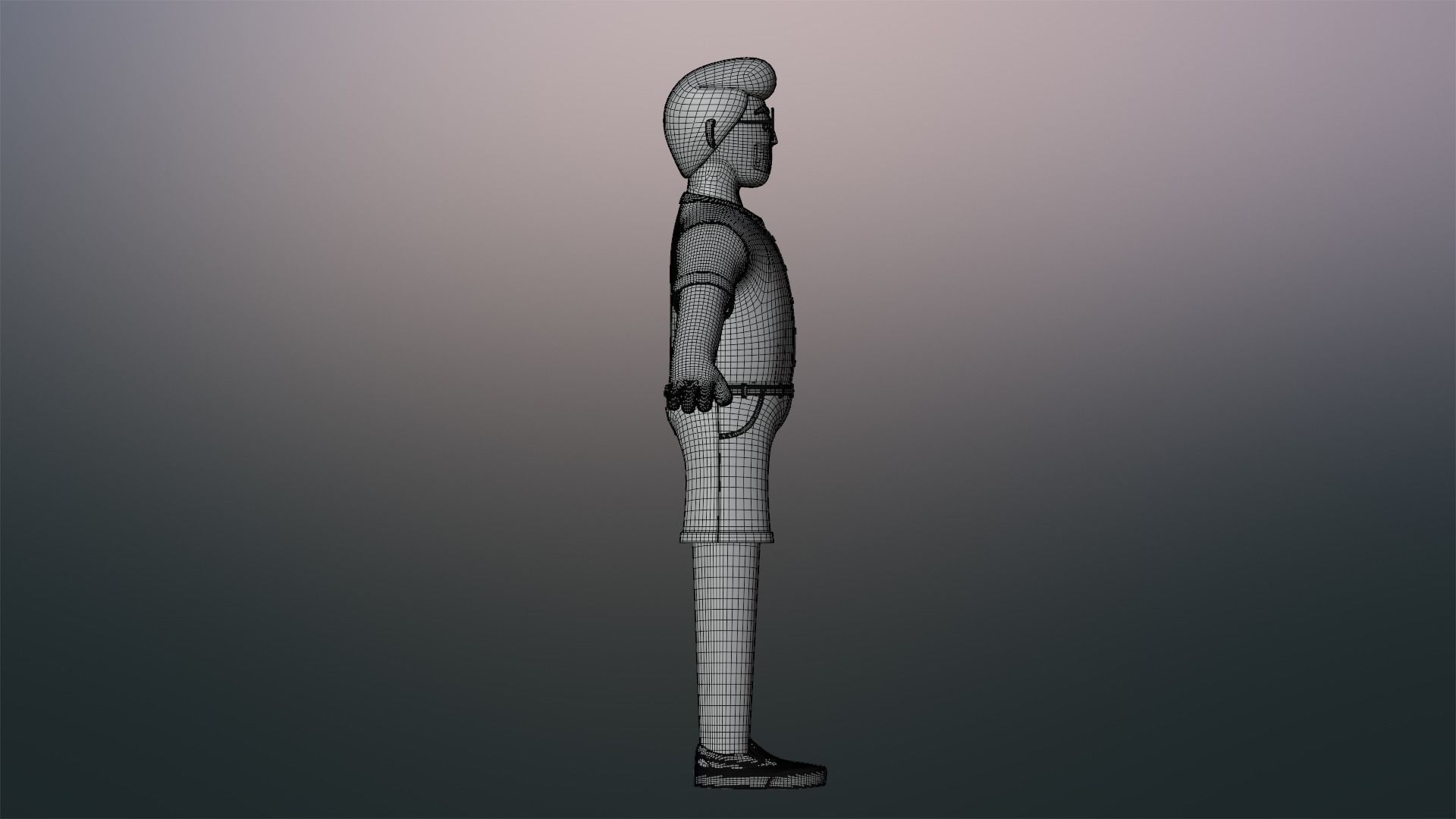 Minimal People Man Character 1005 3D model_23