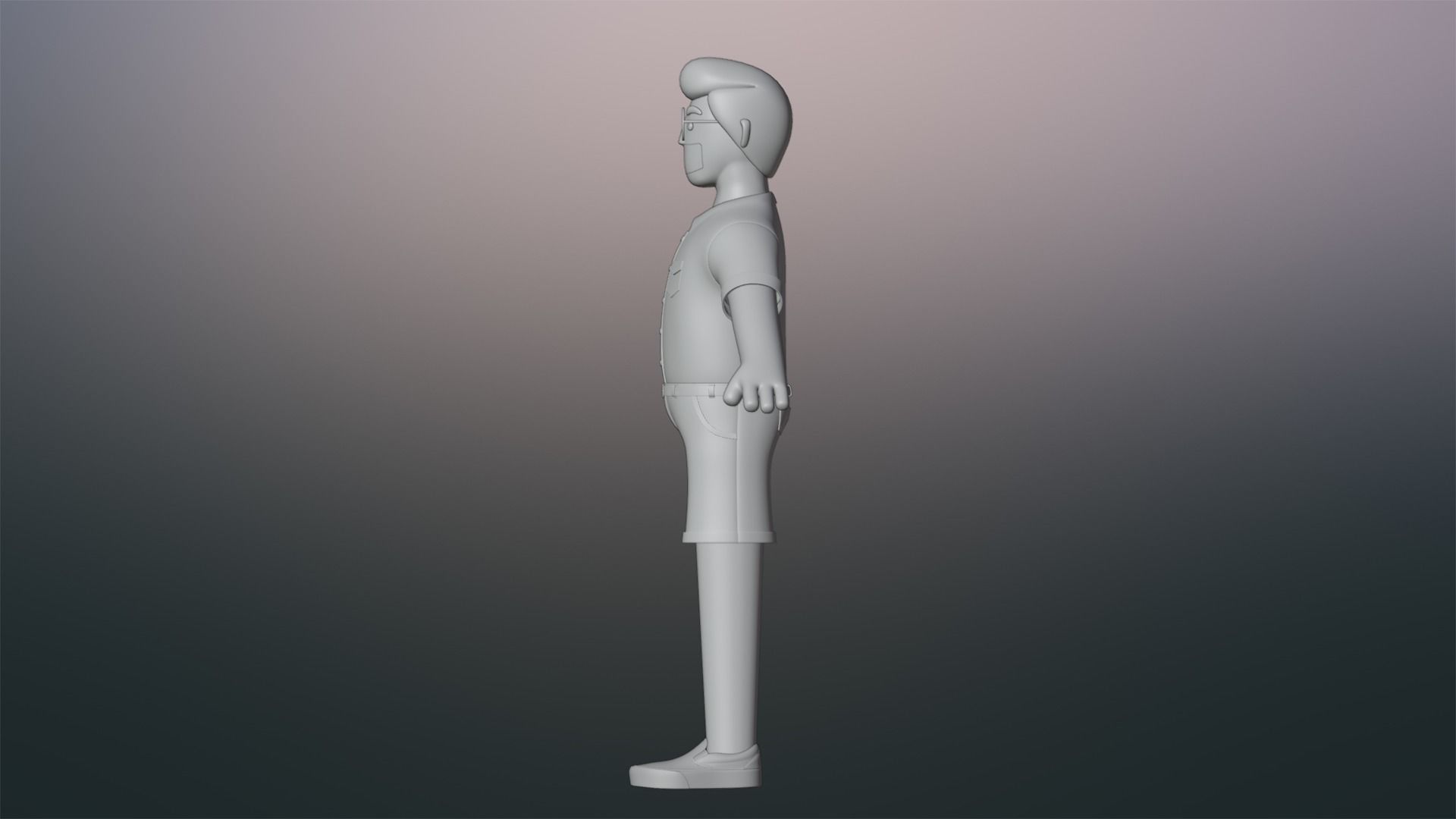 Minimal People Man Character 1005 3D model_21