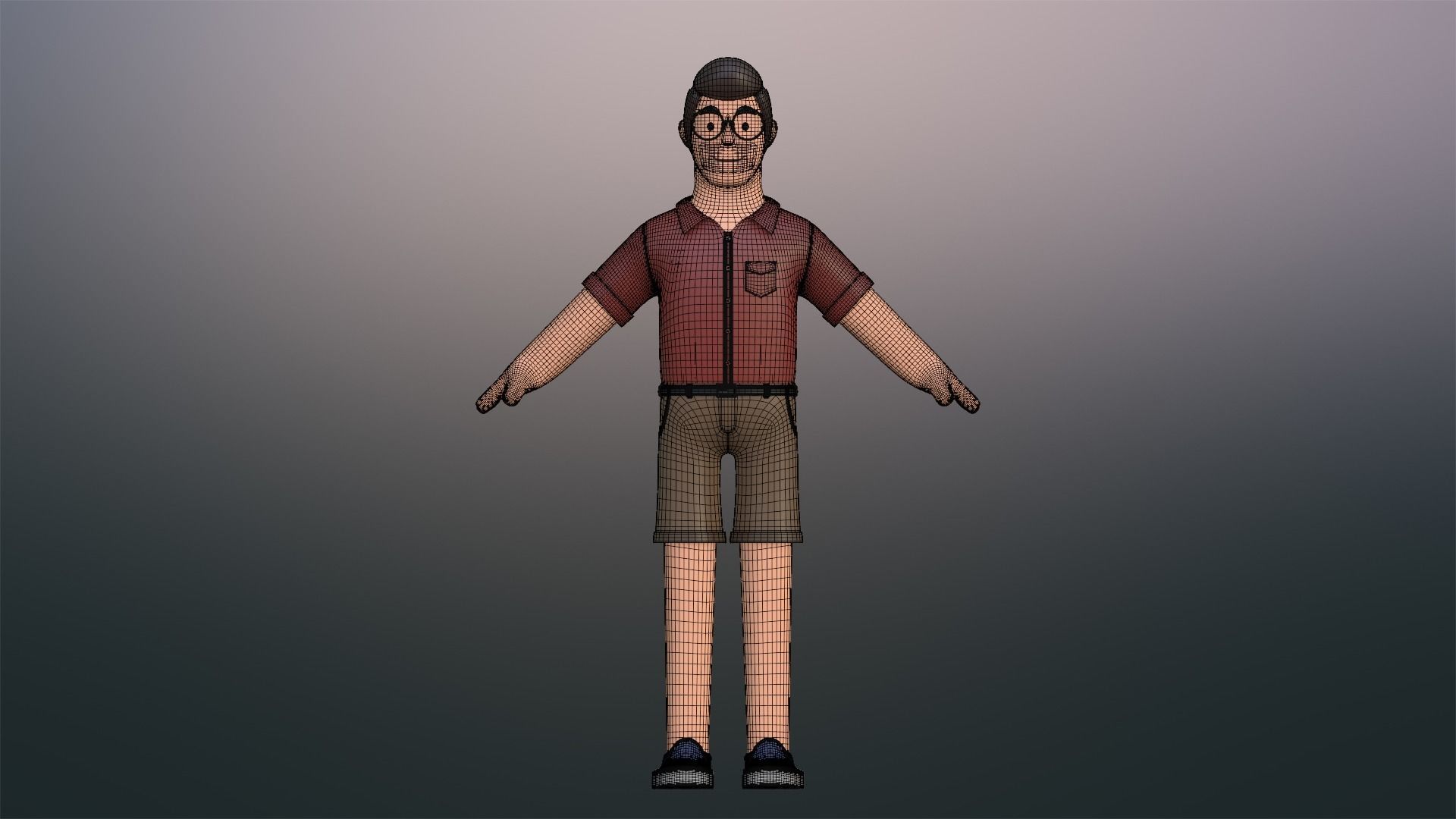 Minimal People Man Character 1005 3D model_26