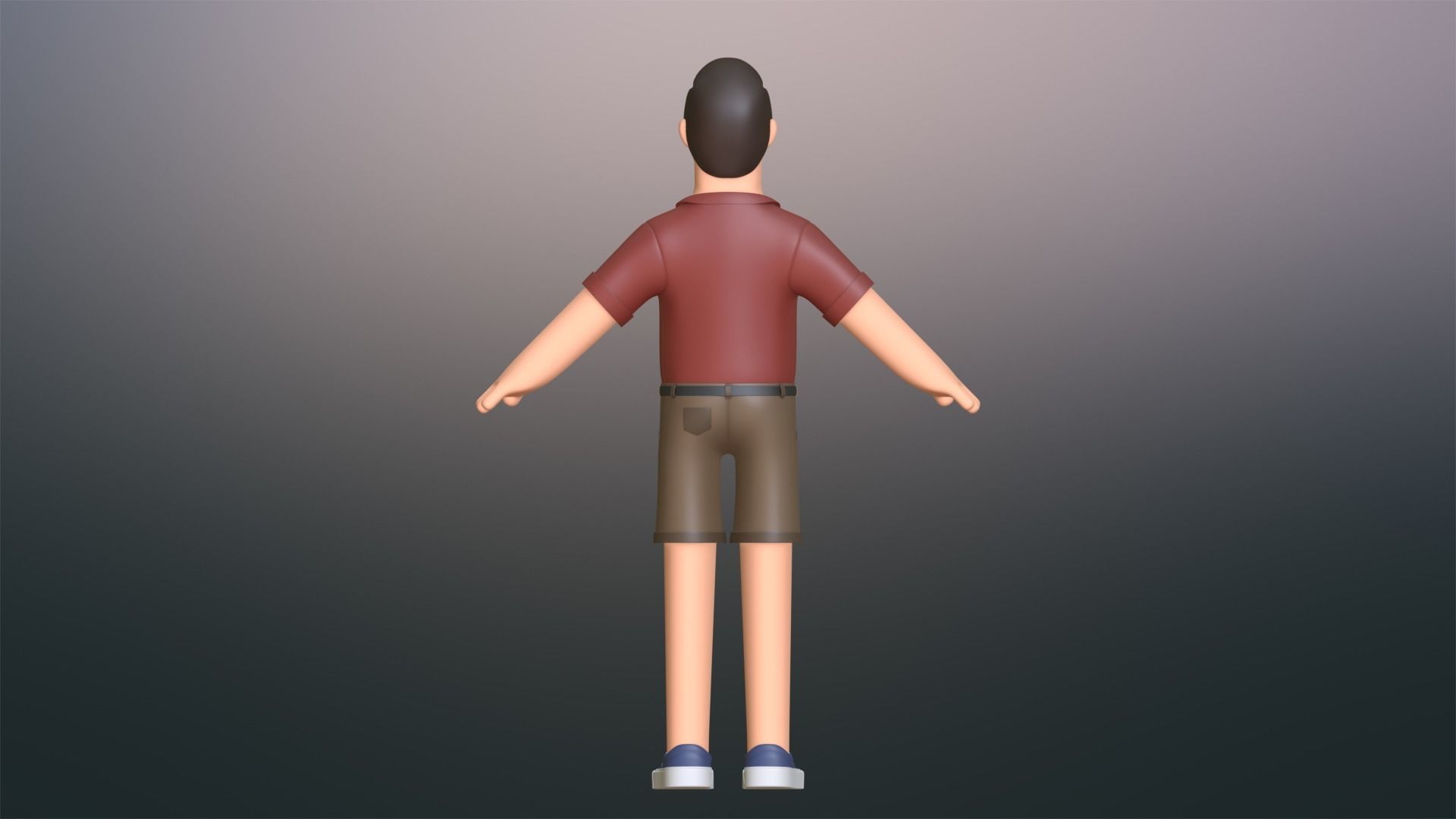 Minimal People Man Character 1005 3D model_16