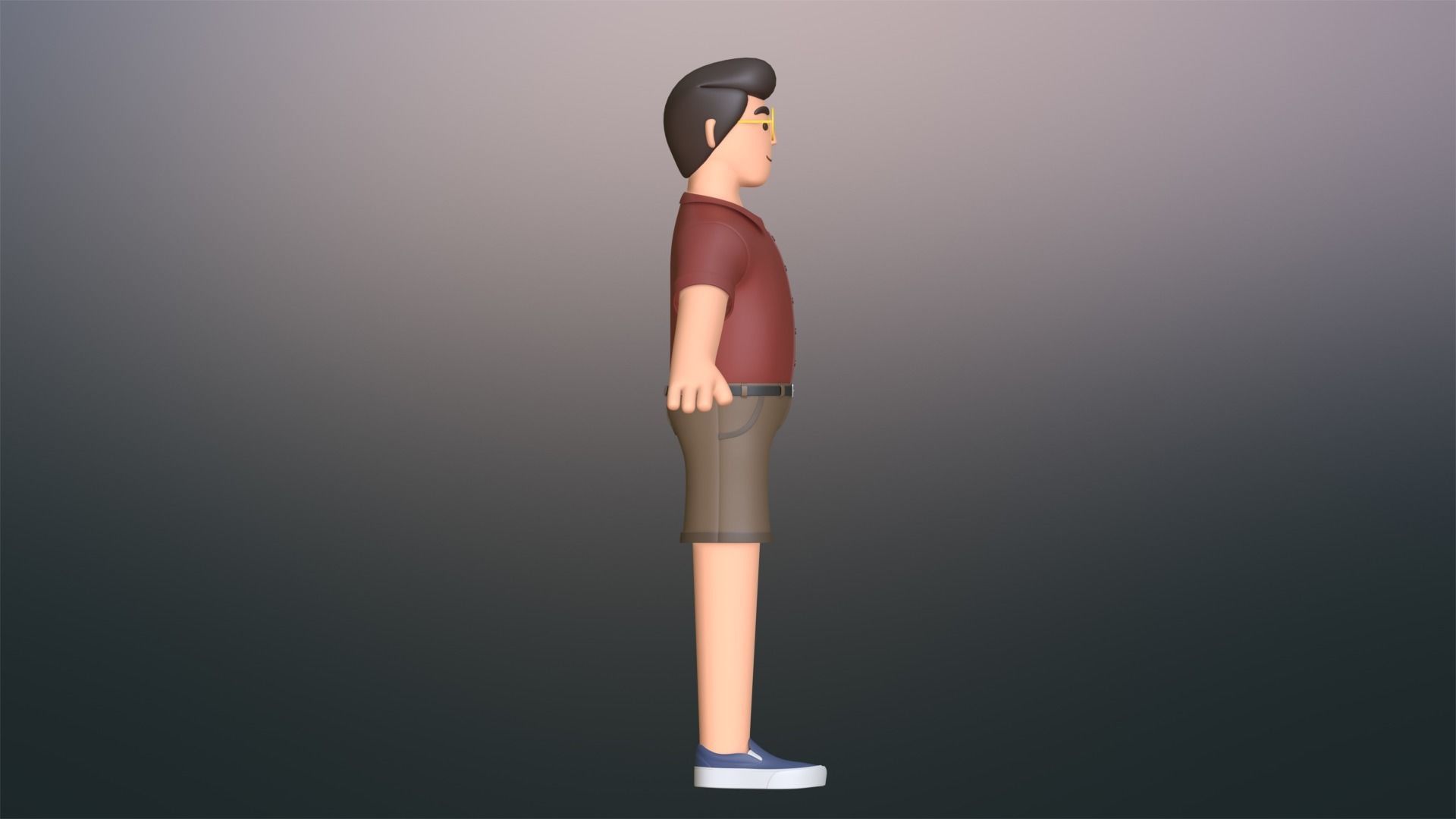 Minimal People Man Character 1005 3D model_15