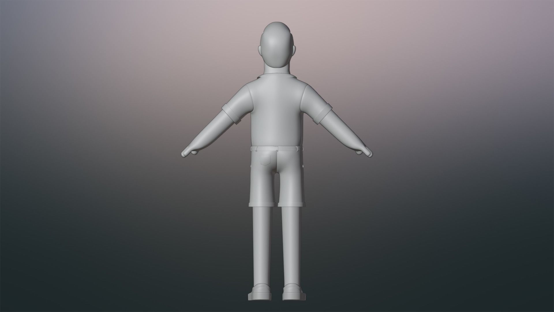 Minimal People Man Character 1005 3D model_20