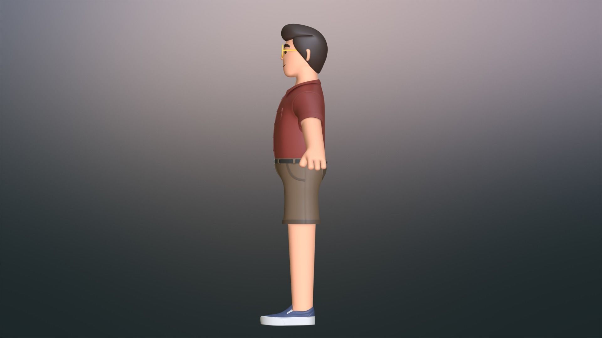 Minimal People Man Character 1005 3D model_17