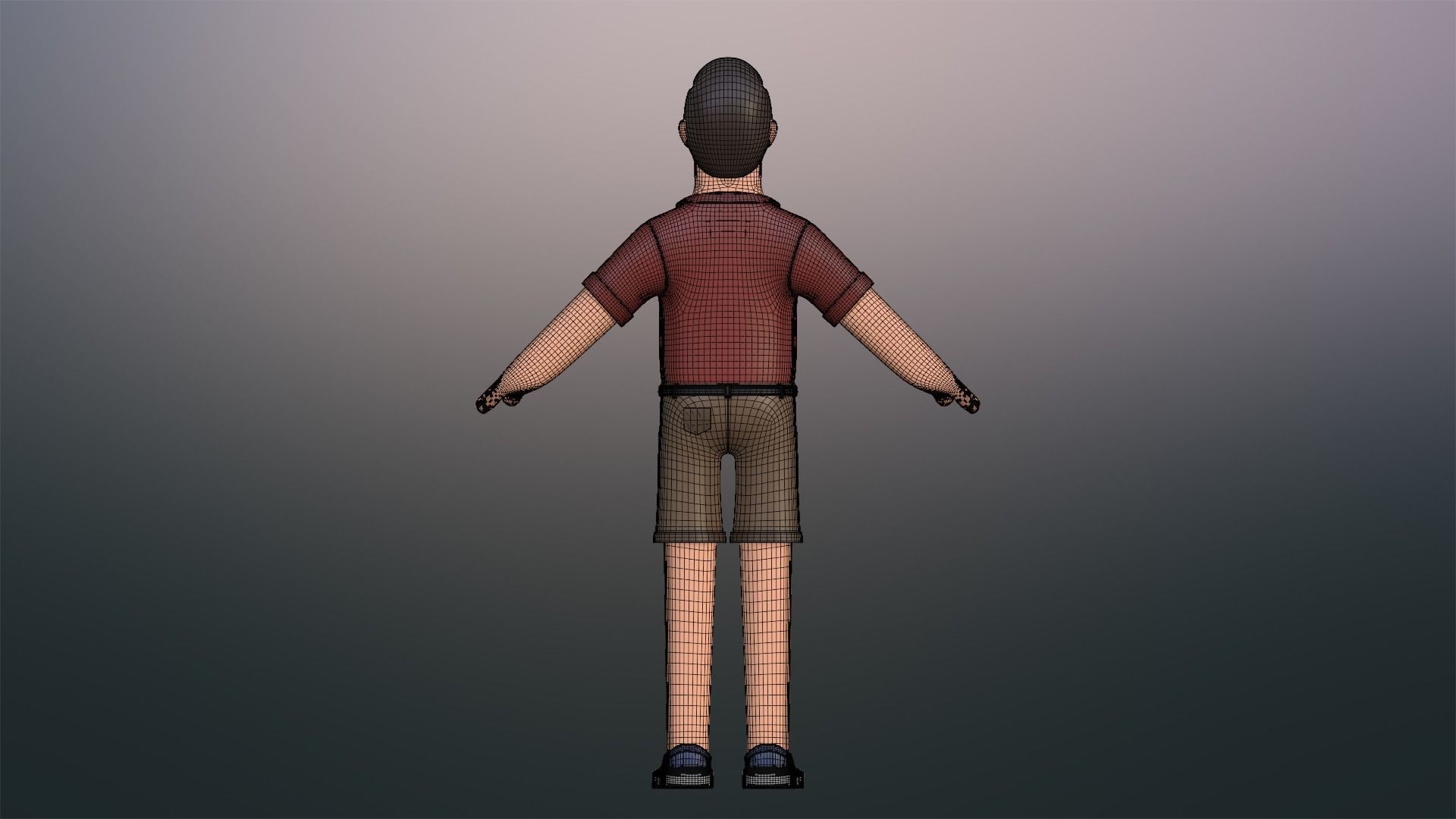 Minimal People Man Character 1005 3D model_28