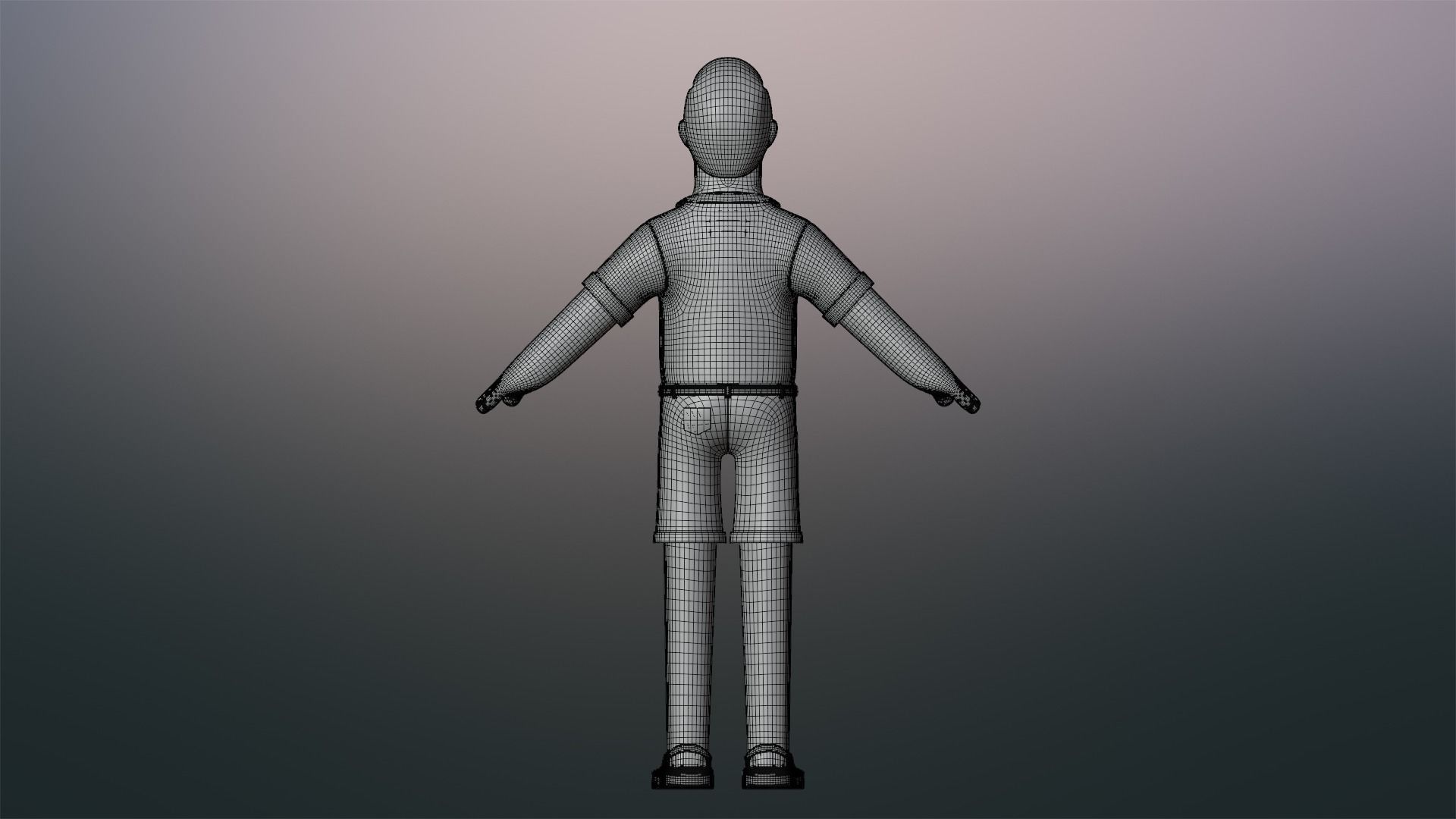 Minimal People Man Character 1005 3D model_24