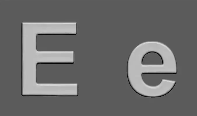 Volumetric letter Ee for cnc 3d print 3D print model