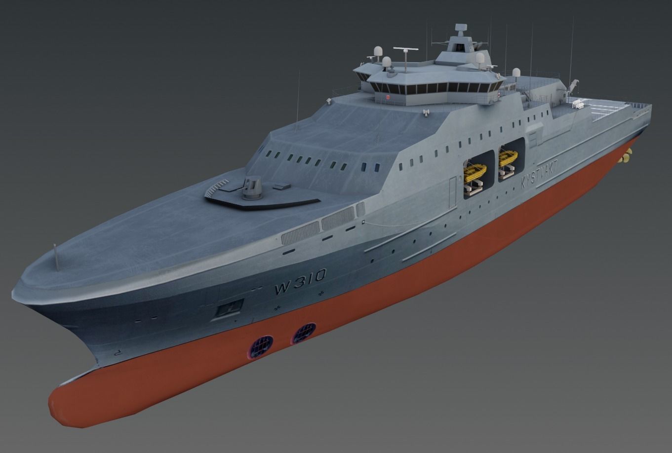 KV JAN MAYEN W310  Vessel 3D model Low-poly 3D model_12