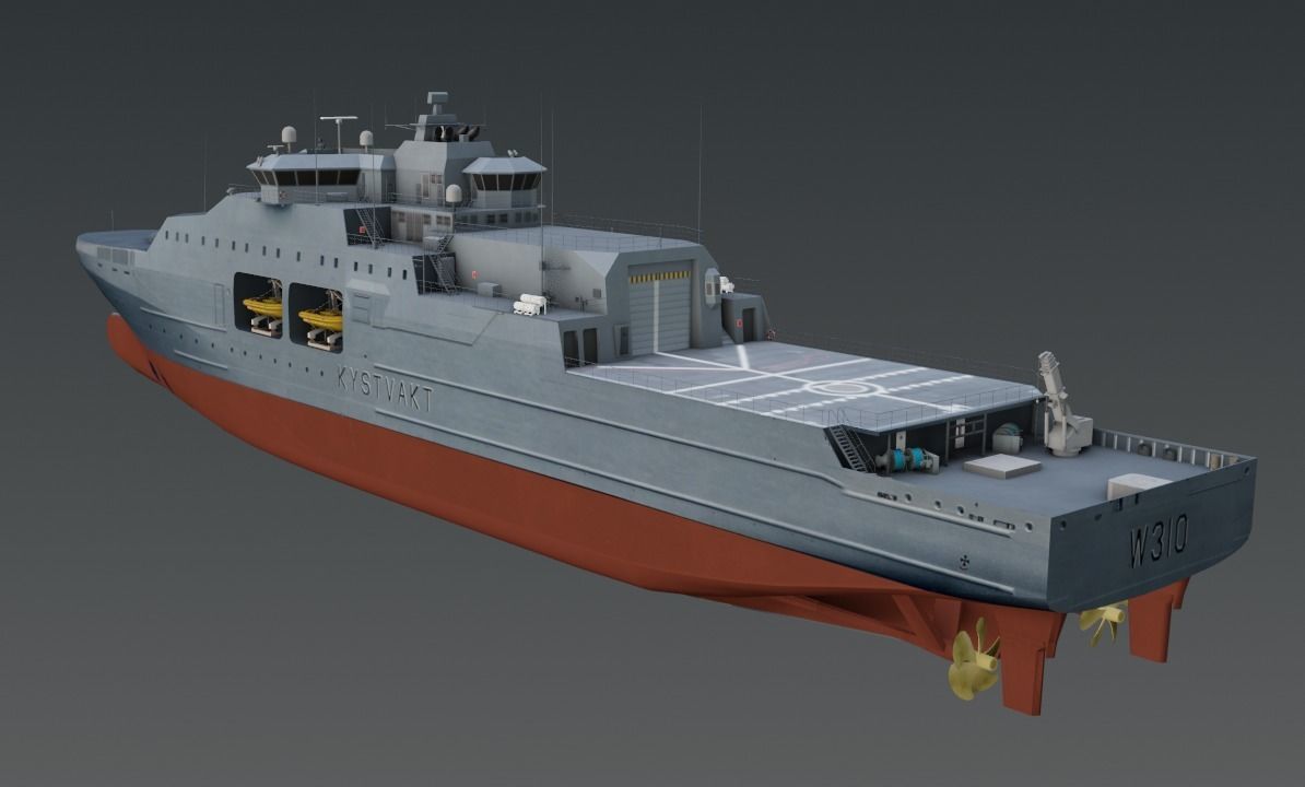 KV JAN MAYEN W310  Vessel 3D model Low-poly 3D model_11