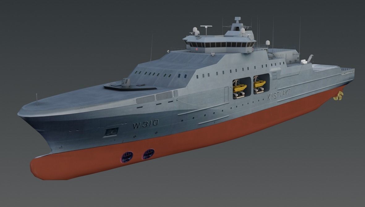 KV JAN MAYEN W310  Vessel 3D model Low-poly 3D model_10