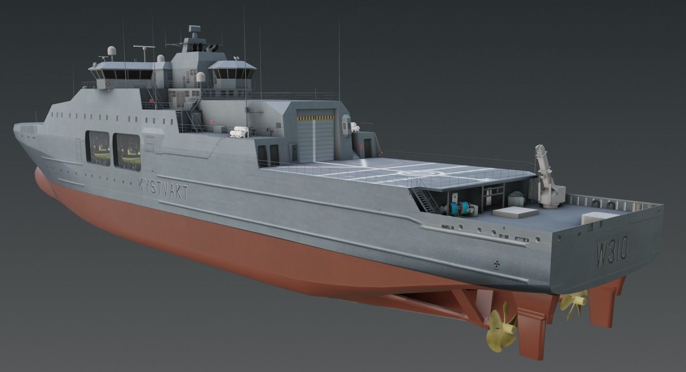 KV JAN MAYEN W310  Vessel 3D model Low-poly 3D model_1