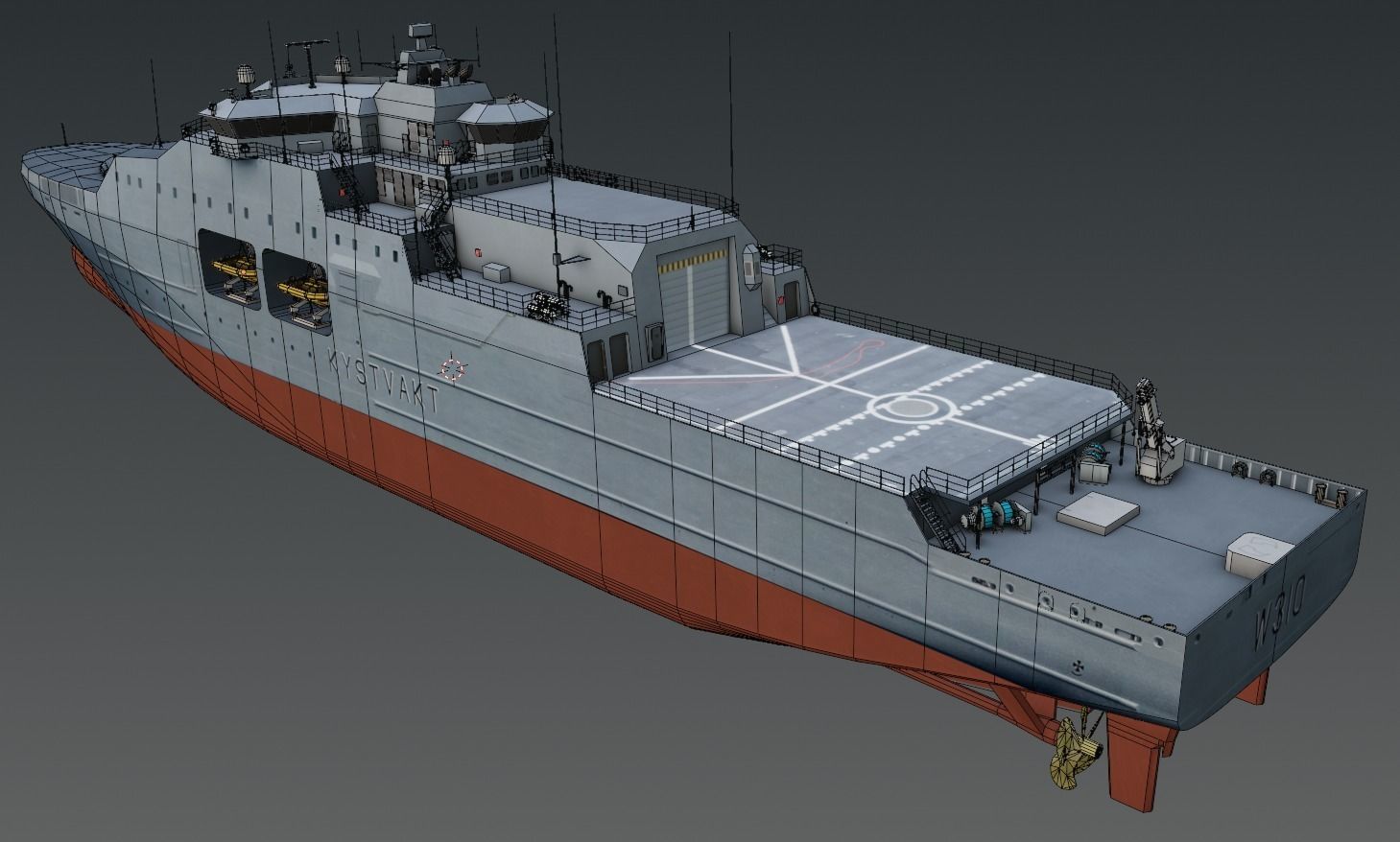KV JAN MAYEN W310  Vessel 3D model Low-poly 3D model_17