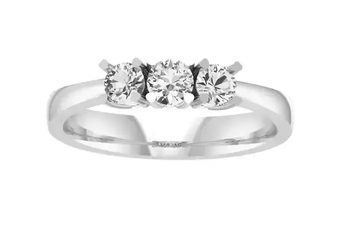 Women Wedding Engagement Three Stone Ring