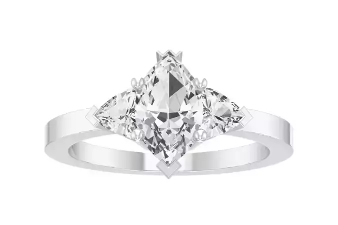 Women Wedding Engagement Three Stone Ring