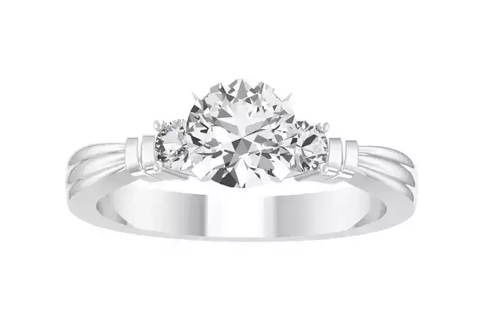 Women Wedding Engagement Three Stone Ring