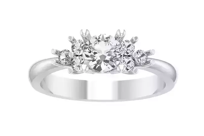 Women Wedding Engagement Three Stone Ring