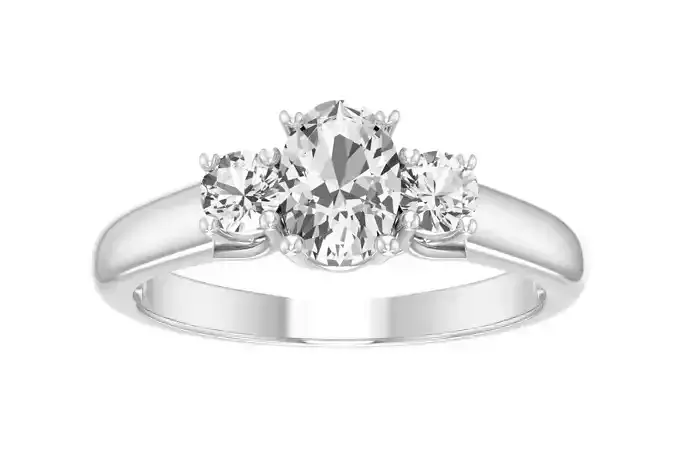 Women Wedding Engagement Three Stone Ring