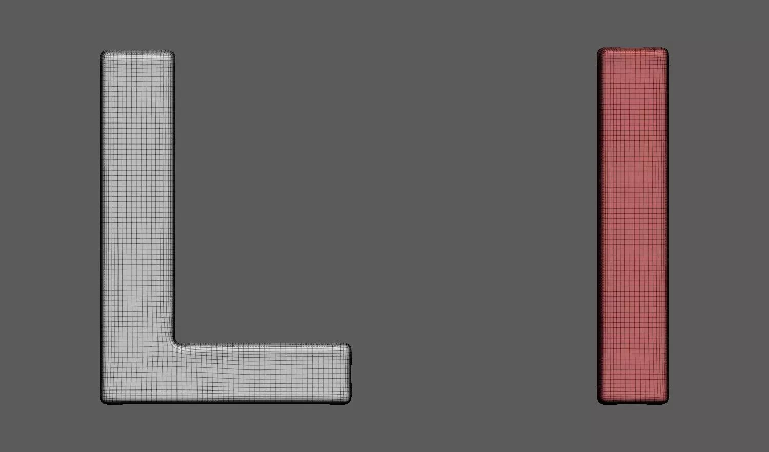 Volumetric letter Ll for cnc 3d print 3D print model_0