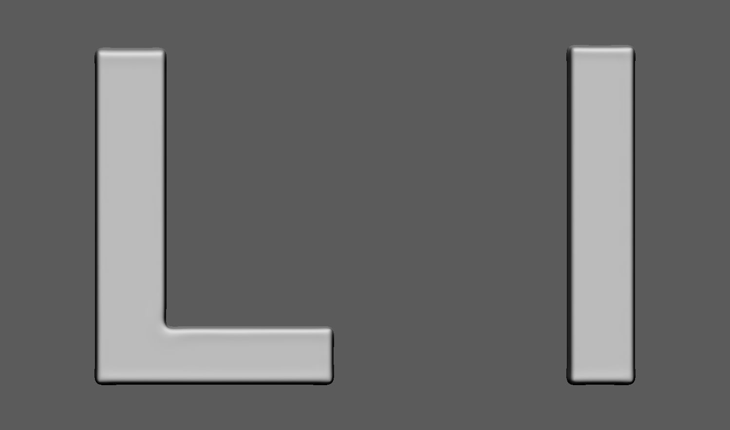 Volumetric letter Ll for cnc 3d print 3D print model_1