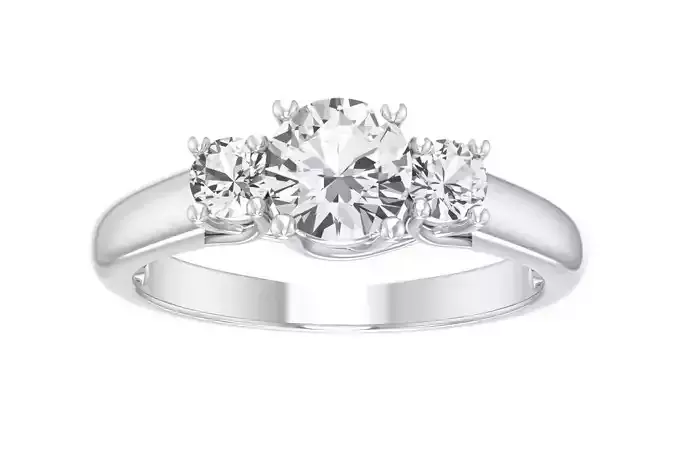 Women Wedding Engagement Three Stone Ring