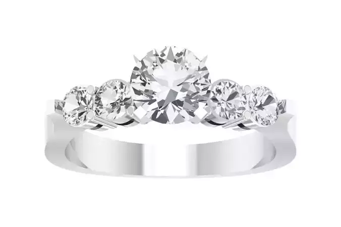 Women Wedding Engagement Three Stone Ring