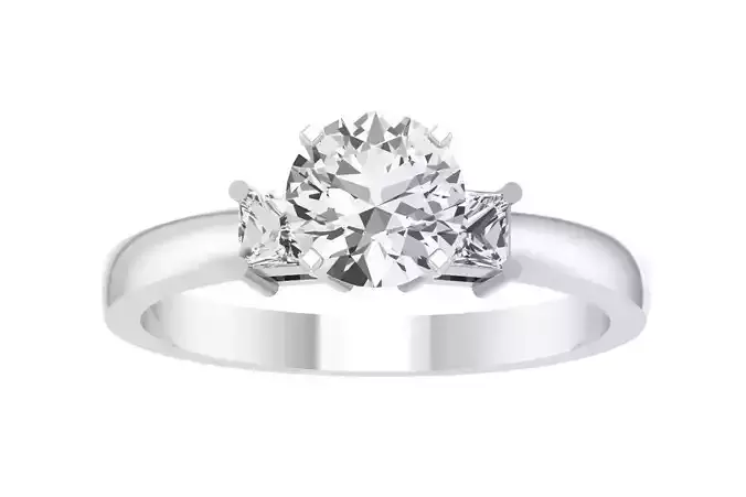 Women Wedding Engagement Three Stone Ring