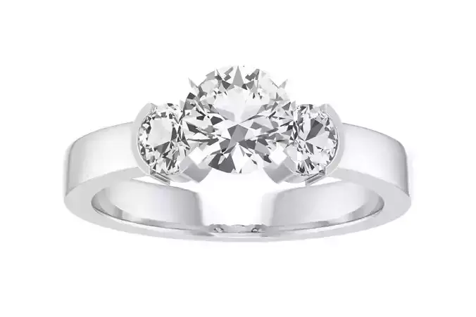 Women Wedding Engagement Three Stone Ring