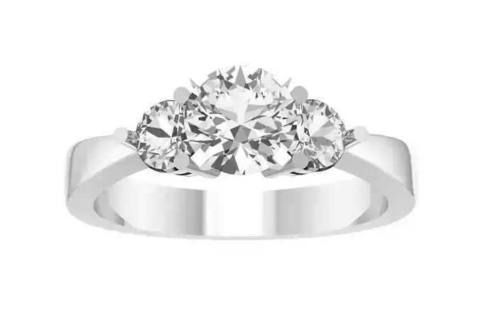 Women Wedding Engagement Three Stone Ring