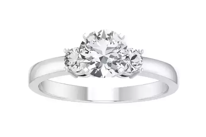 Women Wedding Engagement Three Stone Ring