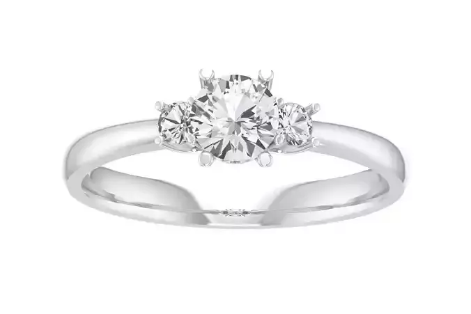 Women Wedding Engagement Three Stone Ring