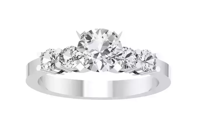Women Wedding Engagement Three Stone Ring