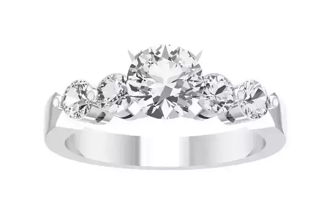 Women Wedding Engagement Three Stone Ring