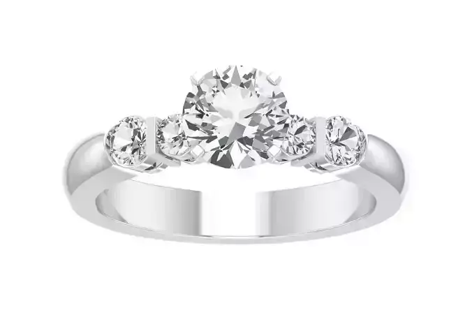 Women Wedding Engagement Three Stone Ring
