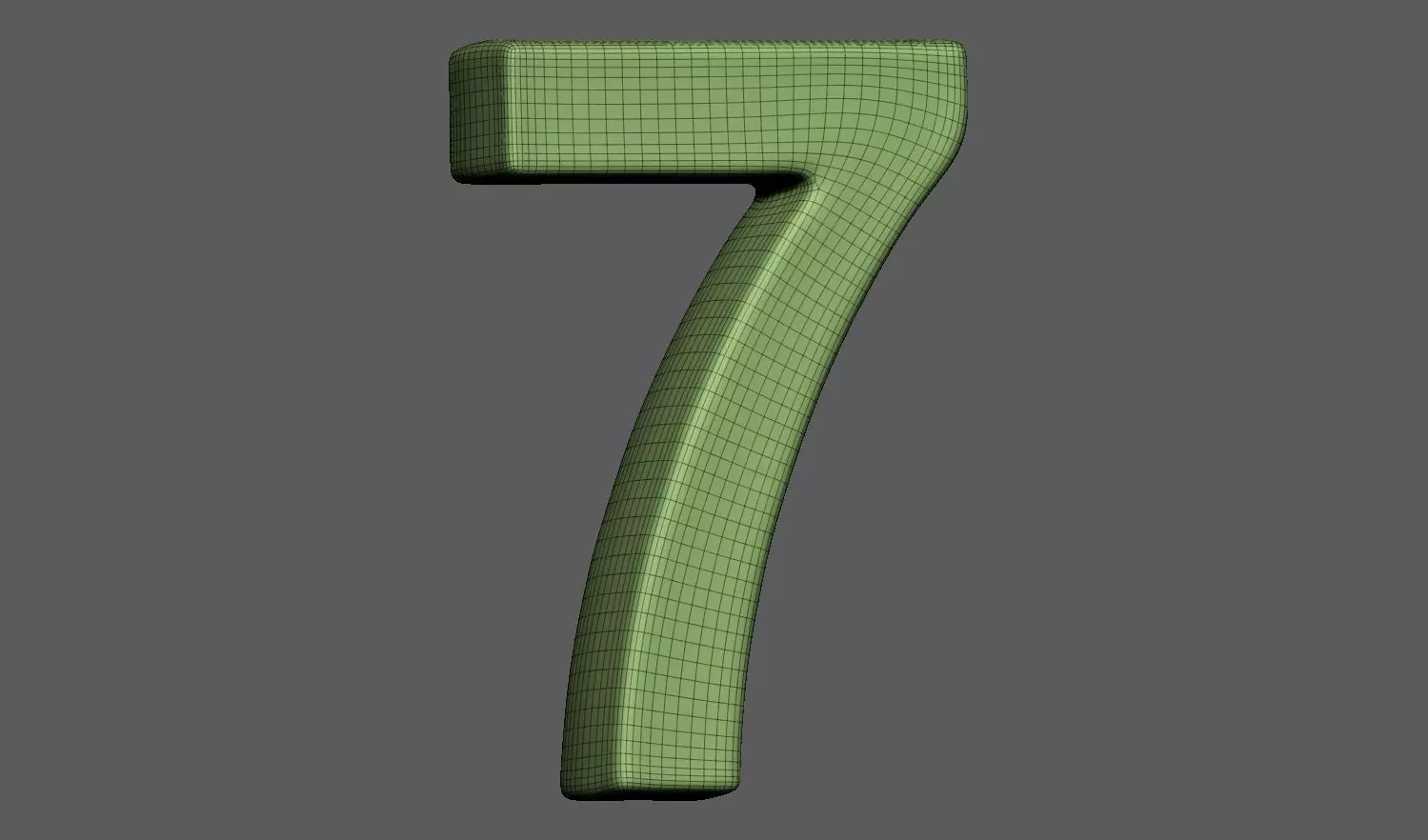Volumetric number 7 for cnc 3d print 3D print model_0