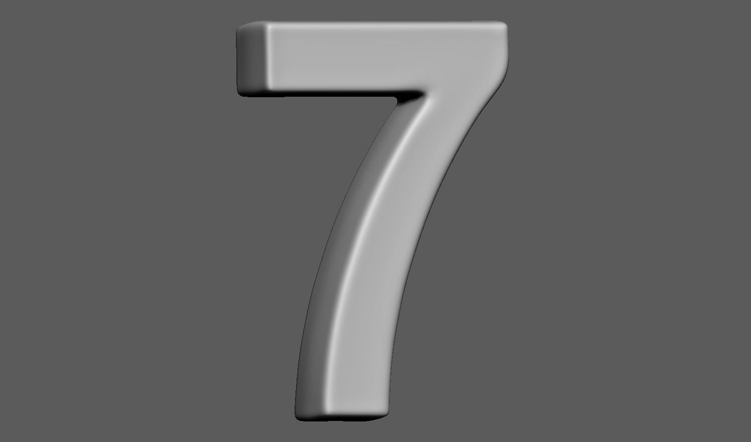 Volumetric number 7 for cnc 3d print 3D print model_1