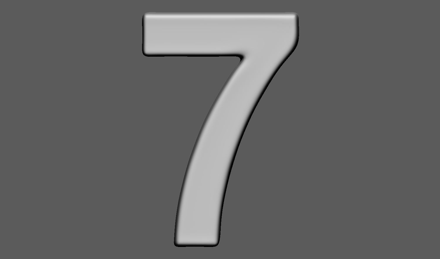 Volumetric number 7 for cnc 3d print 3D print model_2