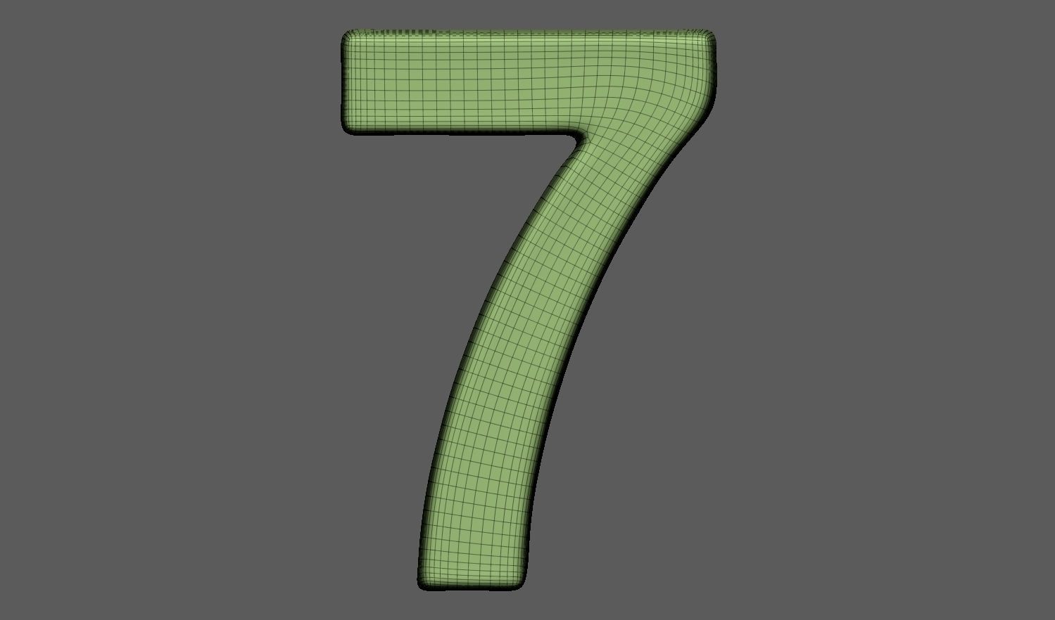 Volumetric number 7 for cnc 3d print 3D print model_3