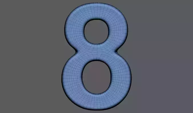 Volumetric number 8 for cnc 3d print
