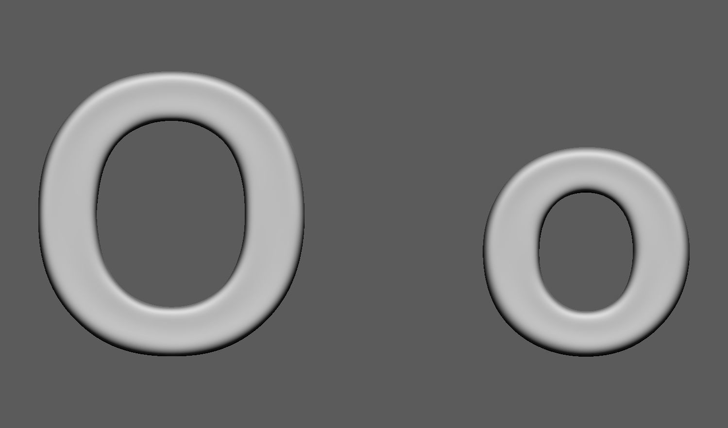 Volumetric letter Oo for cnc 3d print 3D print model_1