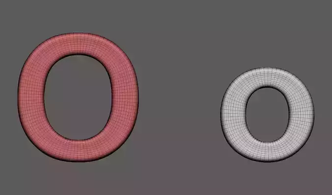 Volumetric letter Oo for cnc 3d print