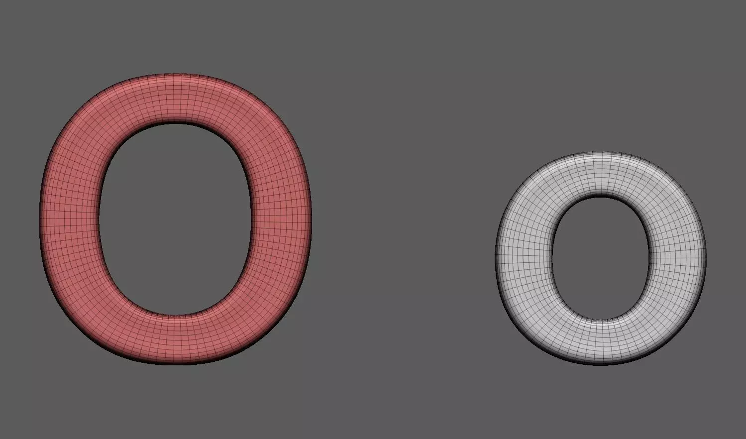Volumetric letter Oo for cnc 3d print 3D print model_0