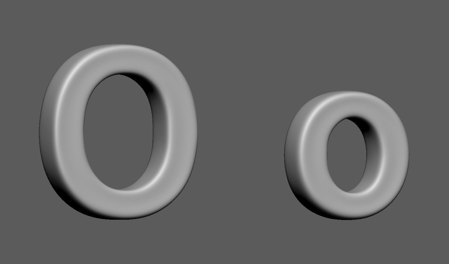 Volumetric letter Oo for cnc 3d print 3D print model_2