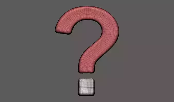 Volumetric question mark for cnc 3d print 3D print model