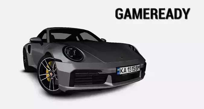 Porsche 911 992 Turbo S 2021 with Simple Interior Gameready