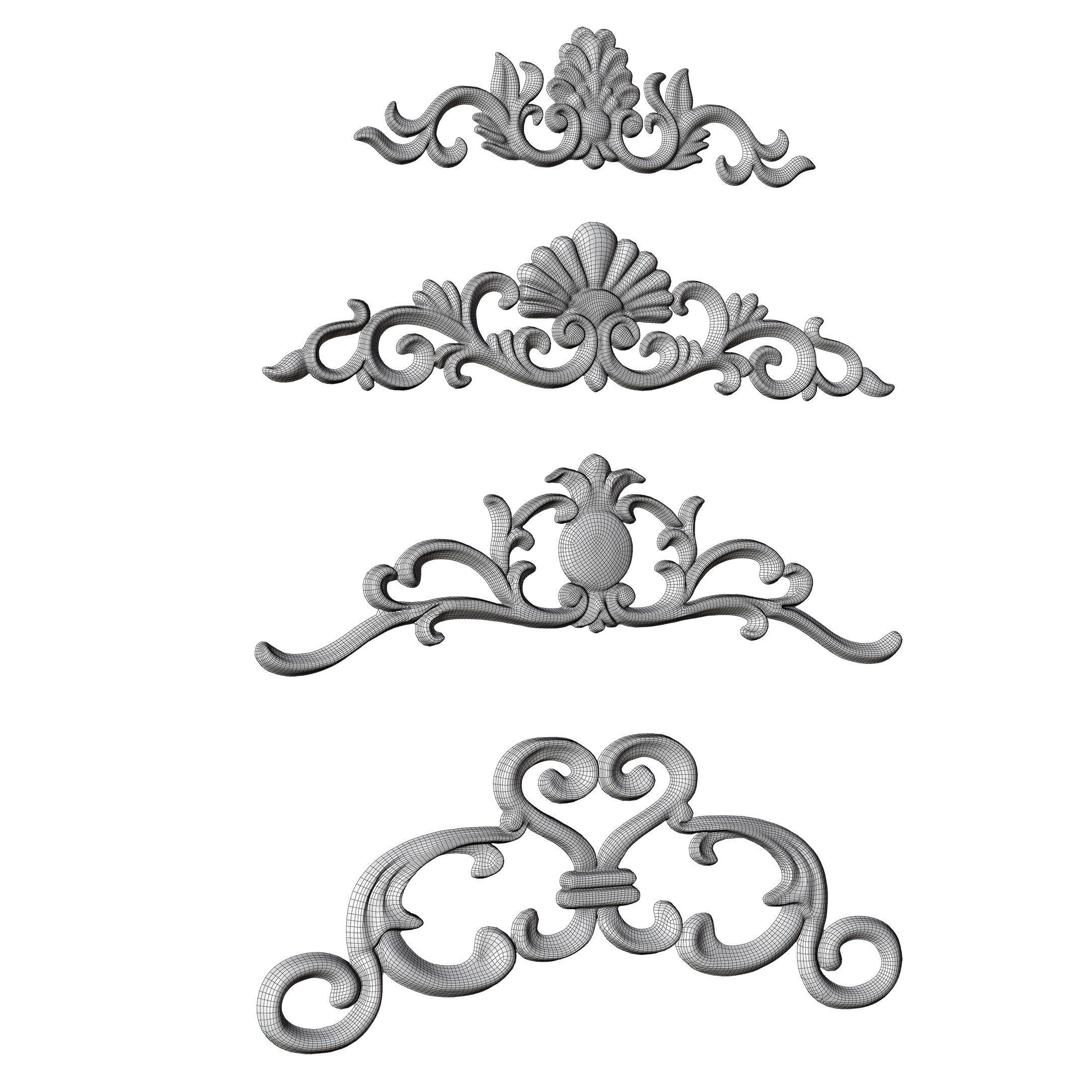 4 Low-Poly Ornament Vol 09-3 Low-poly 3D model_8