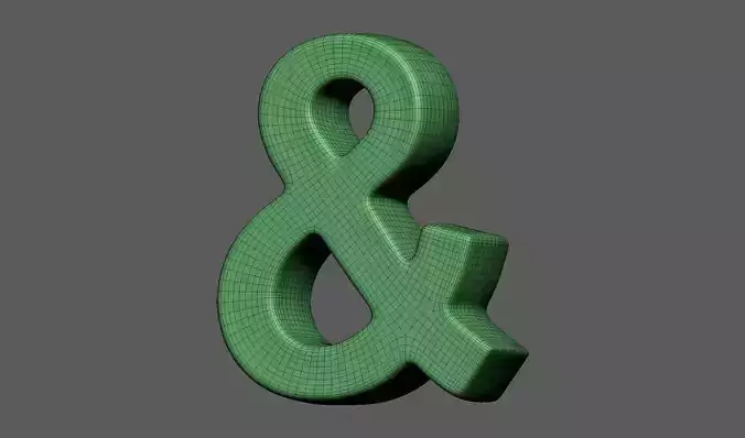 Volumetric sign Ampersand or and for cnc 3dprint 
