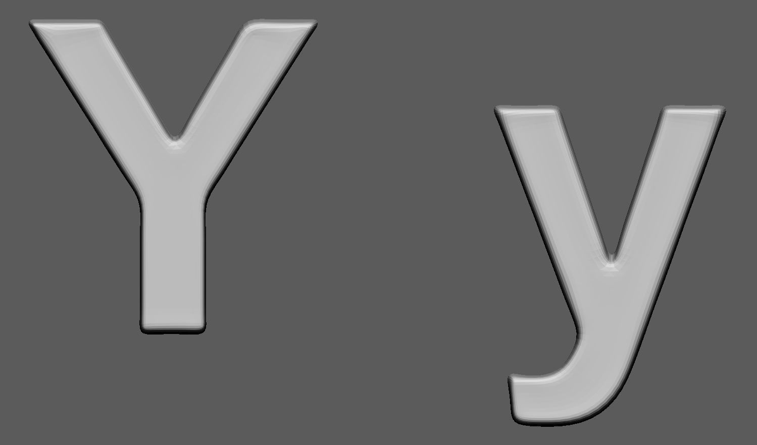 Volumetric letter Yy for cnc 3d print 3D print model_2