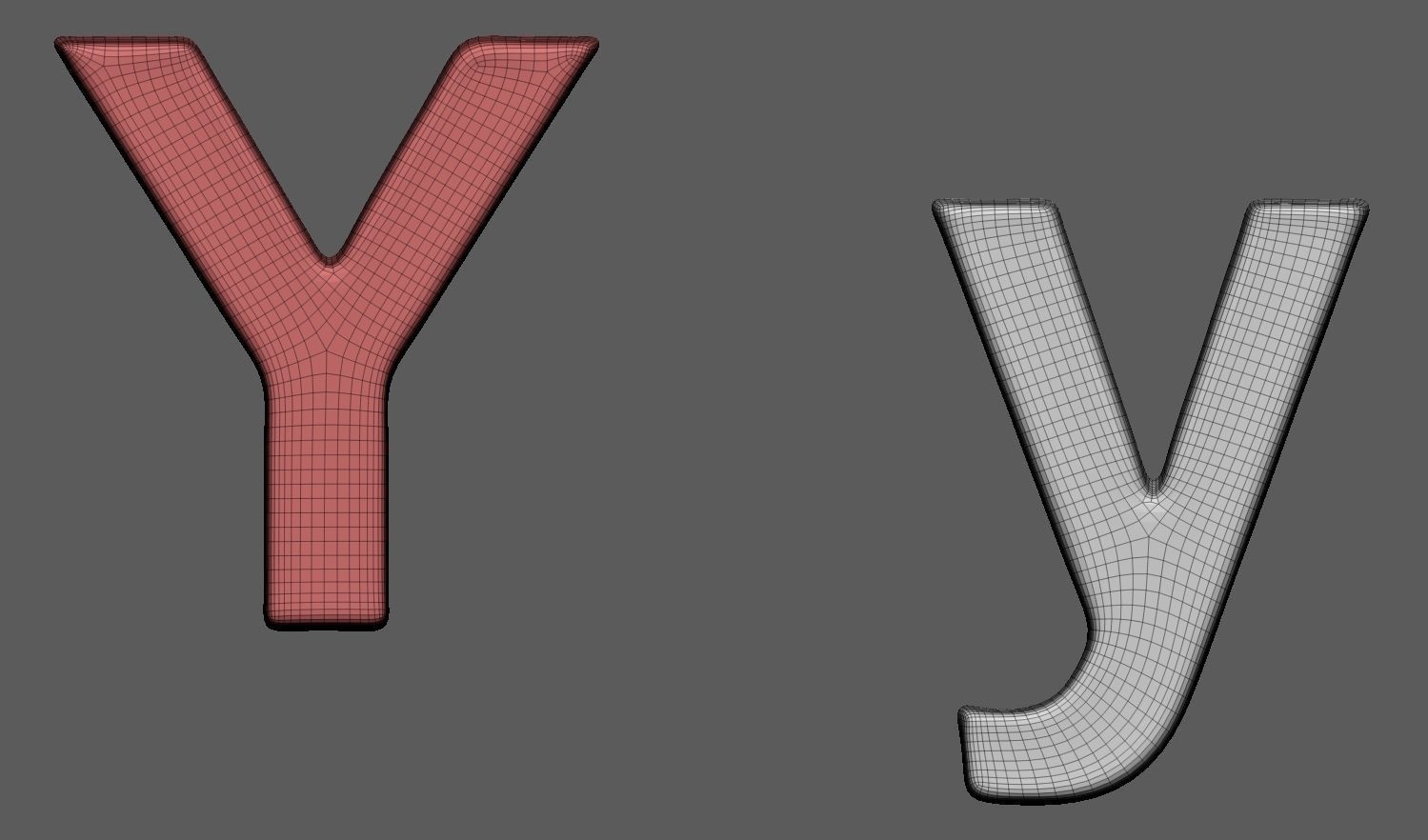 Volumetric letter Yy for cnc 3d print 3D print model_3